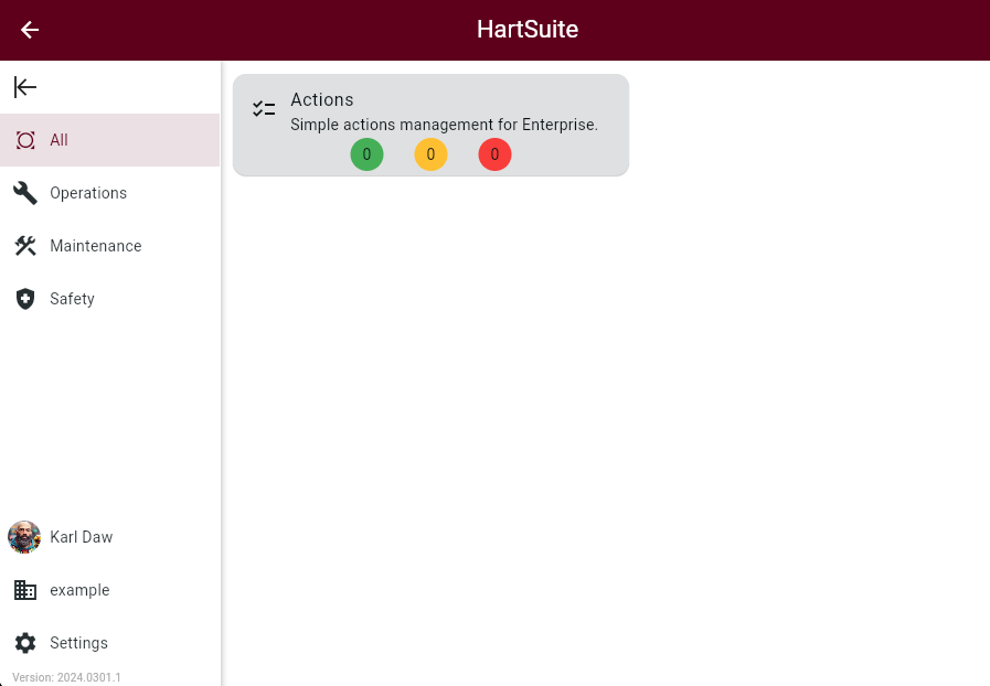 HartSuite Application Screenshot
